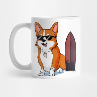 Surfing Corgi Mug